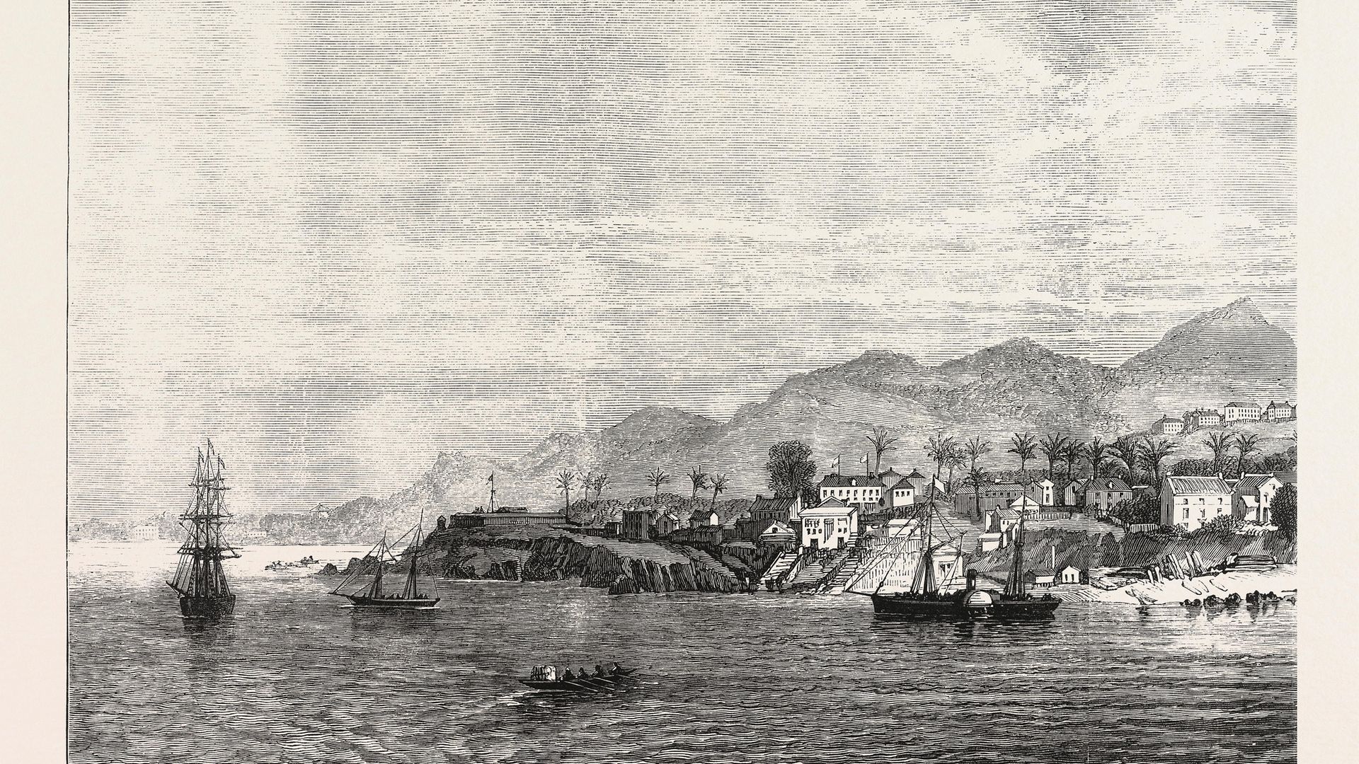 A 19th century image of Freetown, Sierra Leone - Credit: Universal Images Group via Getty