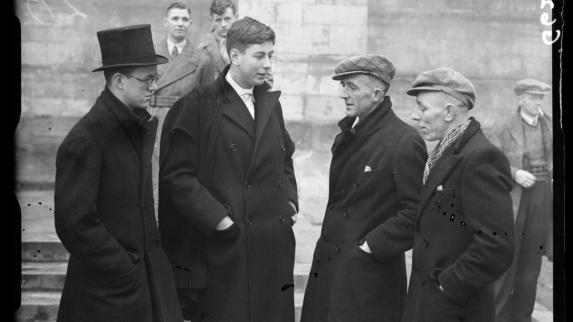 Durham miners meet Eton pupils in 1938, ahead of the second game between the two sides - Credit: SSPL via Getty Images
