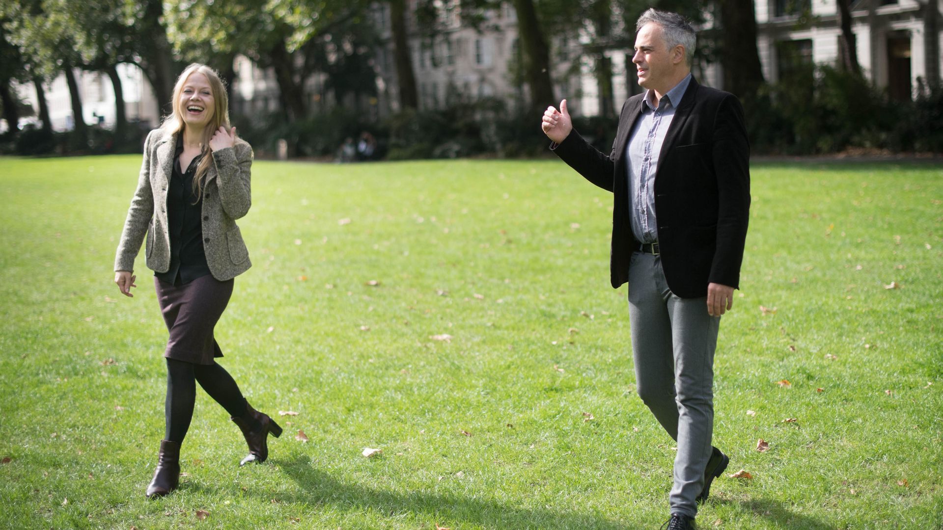 Sian Berry and Jonathan Bartley, joint leaders of the Green Party. Bartley said Thursday's local election results shows people were 'fed up' with the two party system - Credit: PA