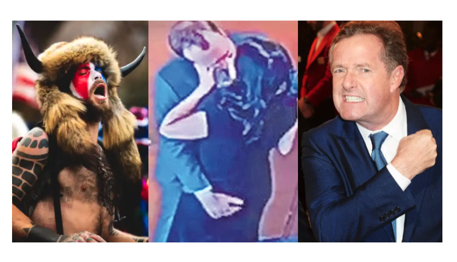 Just some of the people who made 2021 such a, ahem, interesting year. Capitol riot man, Matt Hancock and Gina Coladangelo and TV's Piers Morgan