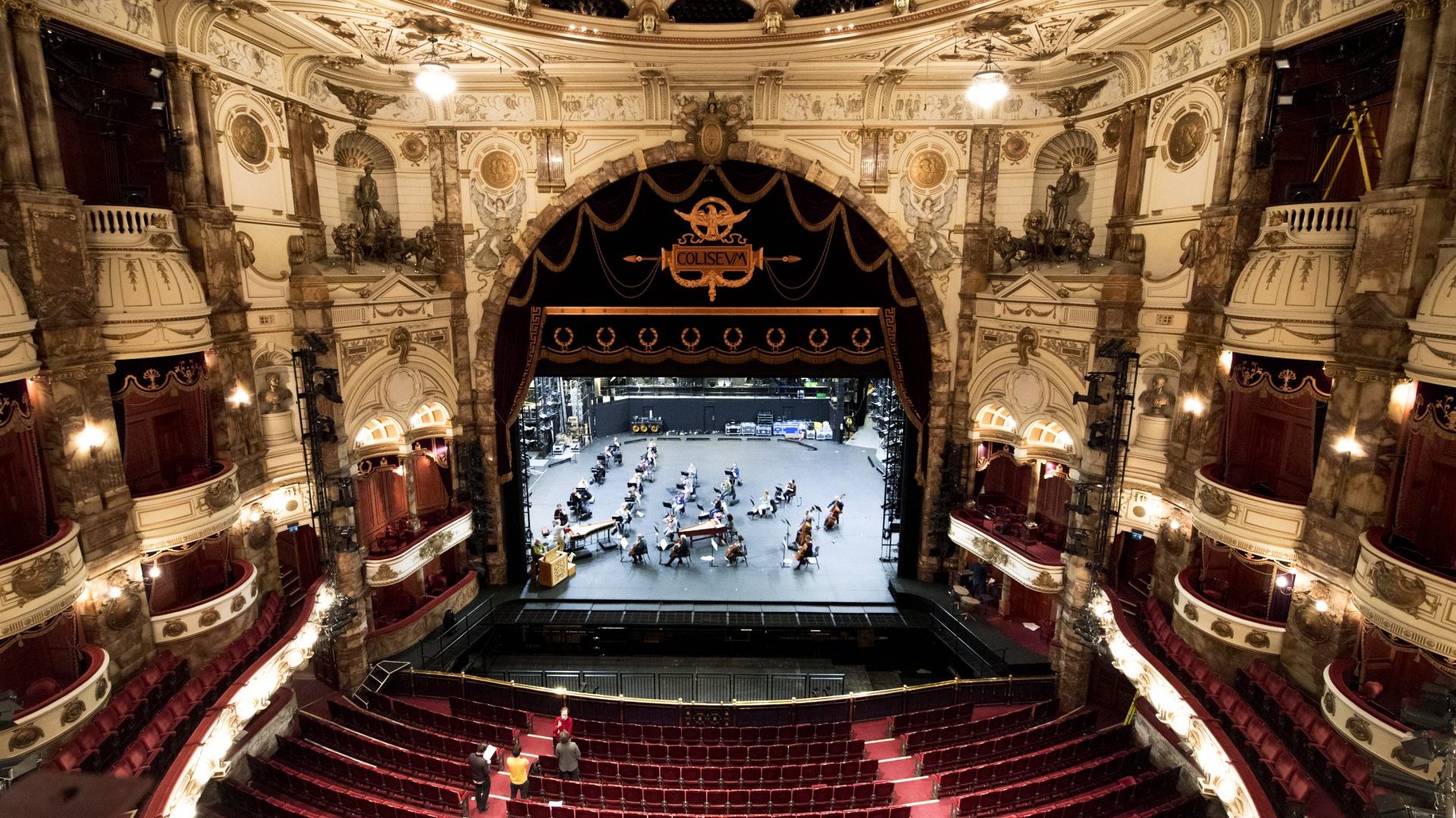 Members of the English National Opera take part in rehearsals for Handel's Messiah at the London Coliseum. Photo:  Ian West/PA Archive/PA Images