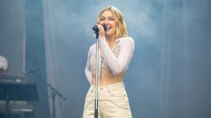 Norwegian Pop Idol star Astrid S, singer of When the Snow Melts, performs at this year’s Bergenfest festival. Photo: Per Ole Hagen/Redferns