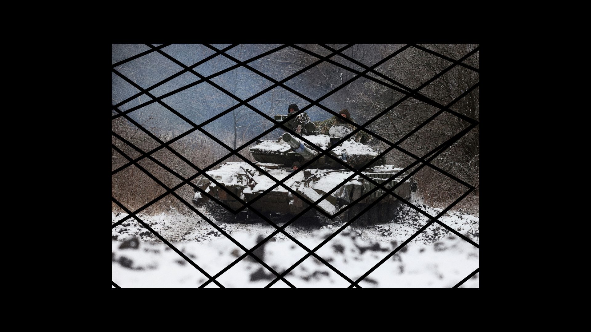Ukrainian soldiers drive a tank in a position near to the town of Bakhmut, Donetsk region, on December 13, 2023. Photo: Anatolii Stepanov/AFP/Getty