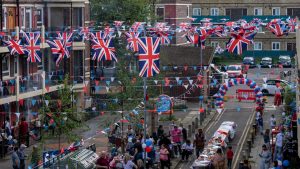 Residents of the Kirby Estate in Bermondsey have a Coronation street party on May 7, 2023. Photo: Chris J Ratcliffe/Getty