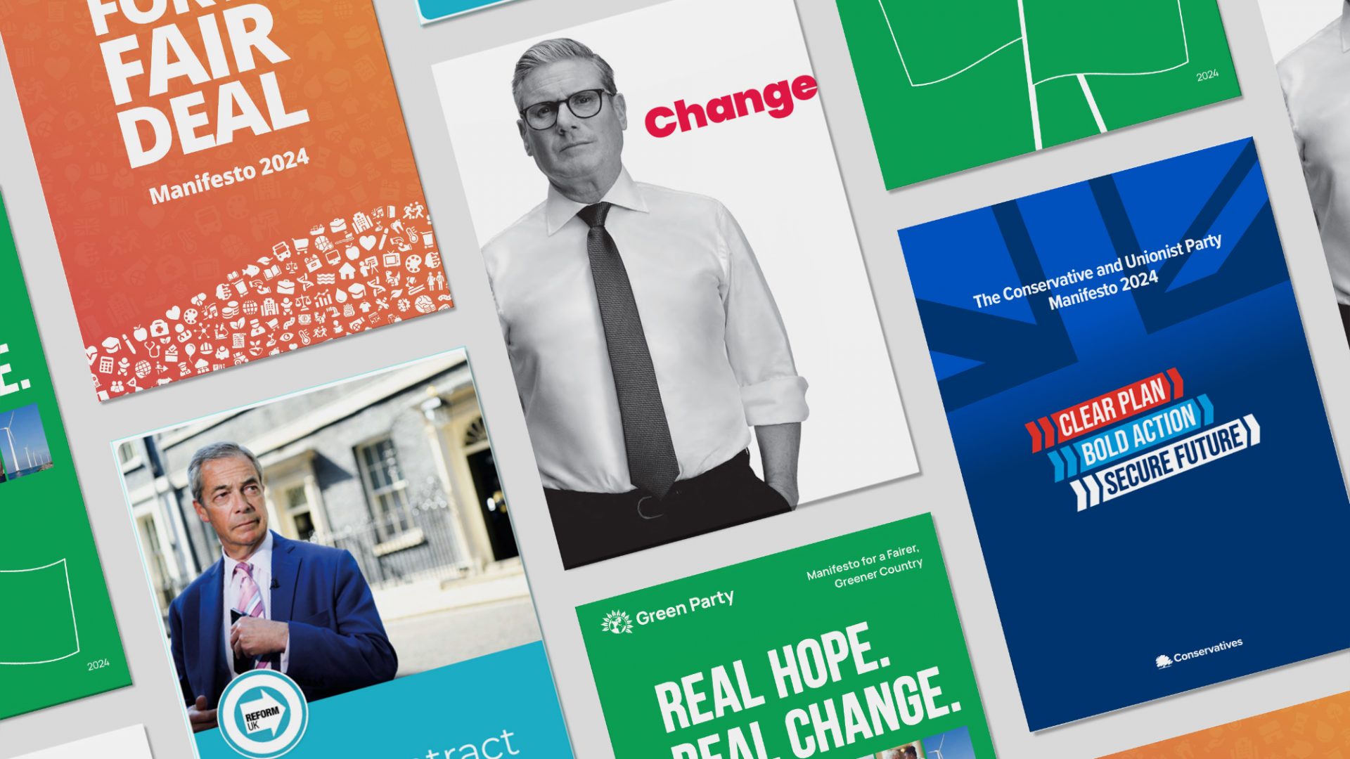 Manifestos are the policy part of the sales pitch to the nation that makes up an election campaign – not a blueprint or full plan for government. Image: TNE