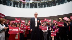 Keir Starmer speaks in Glasgow. Photo: Andy Buchanan/AFP/Getty
