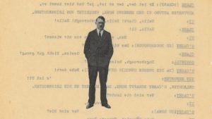 An example of Bertolt Brecht’s wartime images that feature in the Brecht: Fragments exhibition. Photo: Bertolt Brecht Archive, Akademie der Künste, Berlin