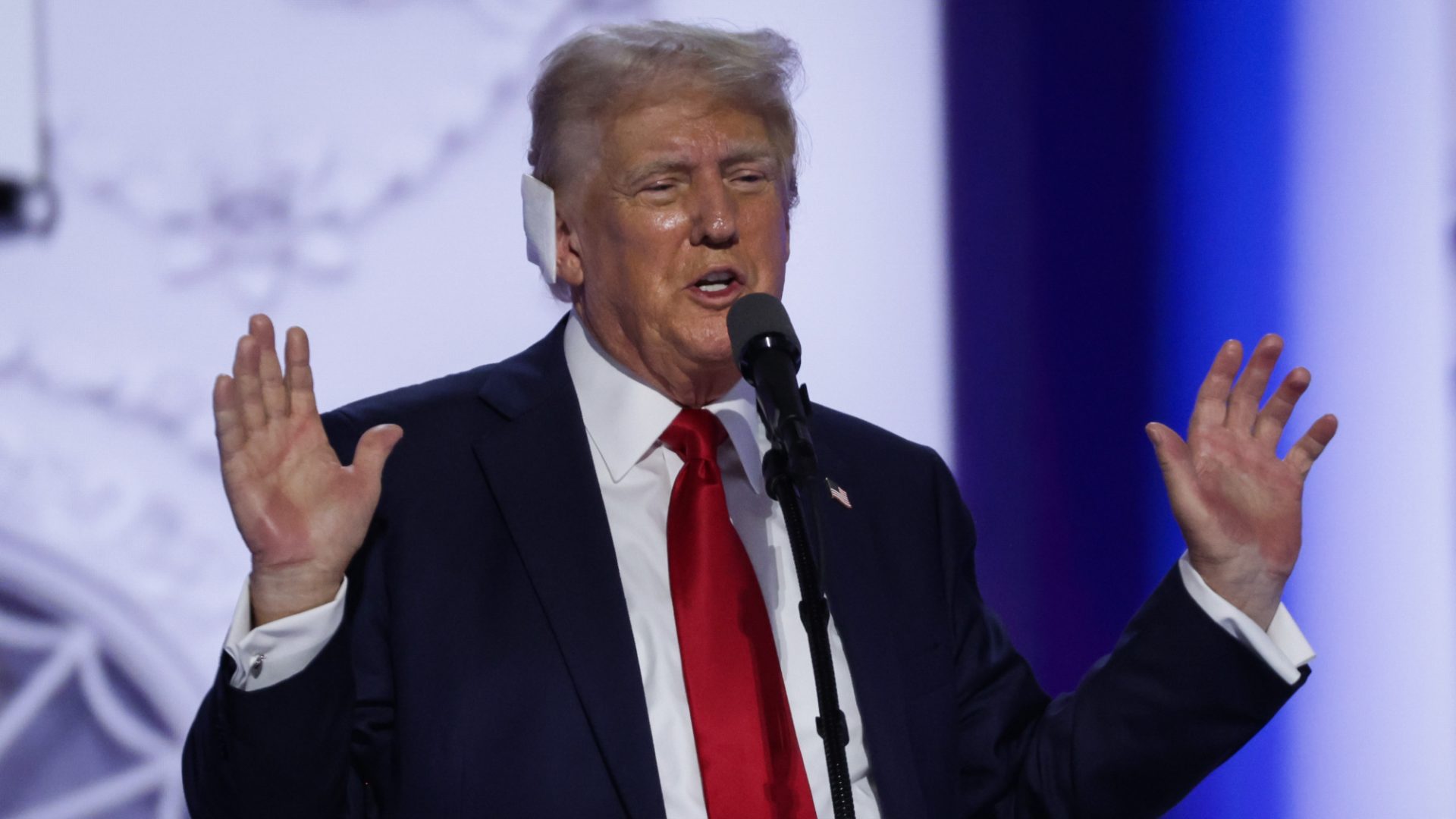 Donald Trump may be the favourite to win the US election, but a lot can happen between now and November. Photo: Alex Wong/Getty 