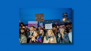 Several thousands of people gathered in Slovak capital Bratislava to protest against Slovak government. Photo: Tomas Tkacik/SOPA Images/LightRocket via Getty Images