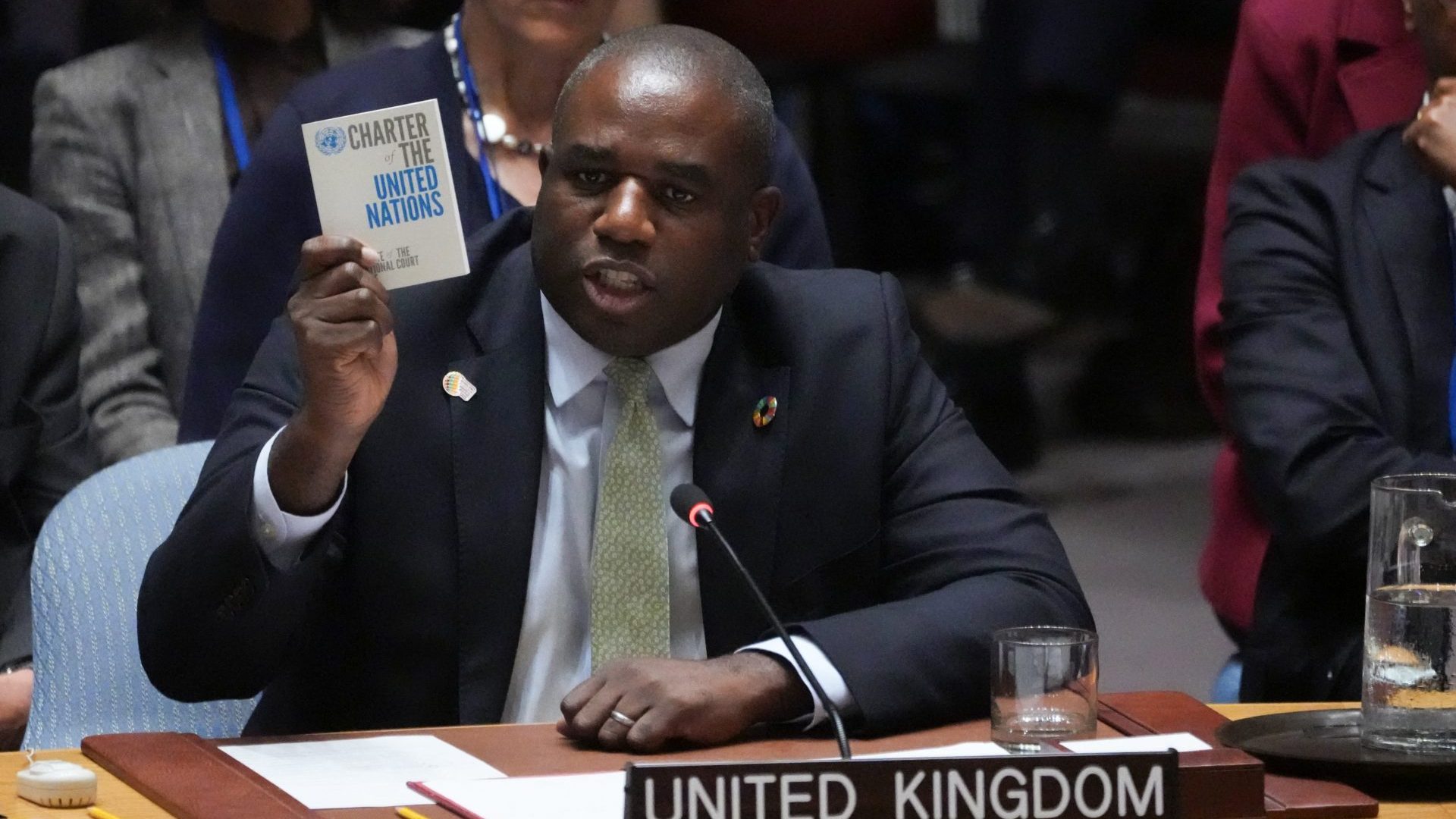David Lammy speaks at a UN security council meeting on the conflict between Ukraine and Russia on September 24, 2024 in New York. Photo: Bryan R Smith/AFP/Getty