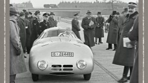 German race driver Bernd Rosemeyer in his Hanomag Diesel car at the world record trial site, Germany 1930s. Photo: United Archives/Pincornelly/Universal Images Group