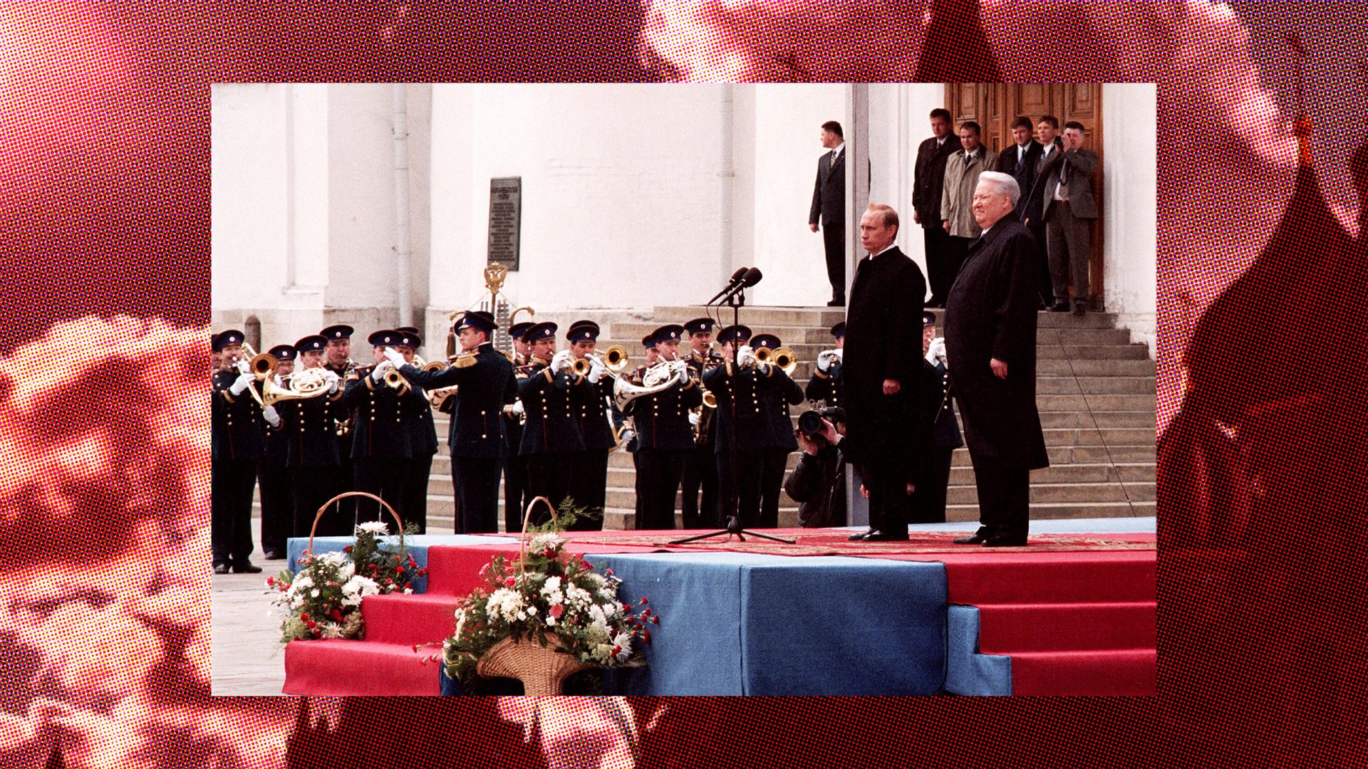 During a ceremony that evoked the country's imperial past, Putin was sworn in as Russia's second democratically elected president (2000). Photo: Laski Diffusion/Newsmakers