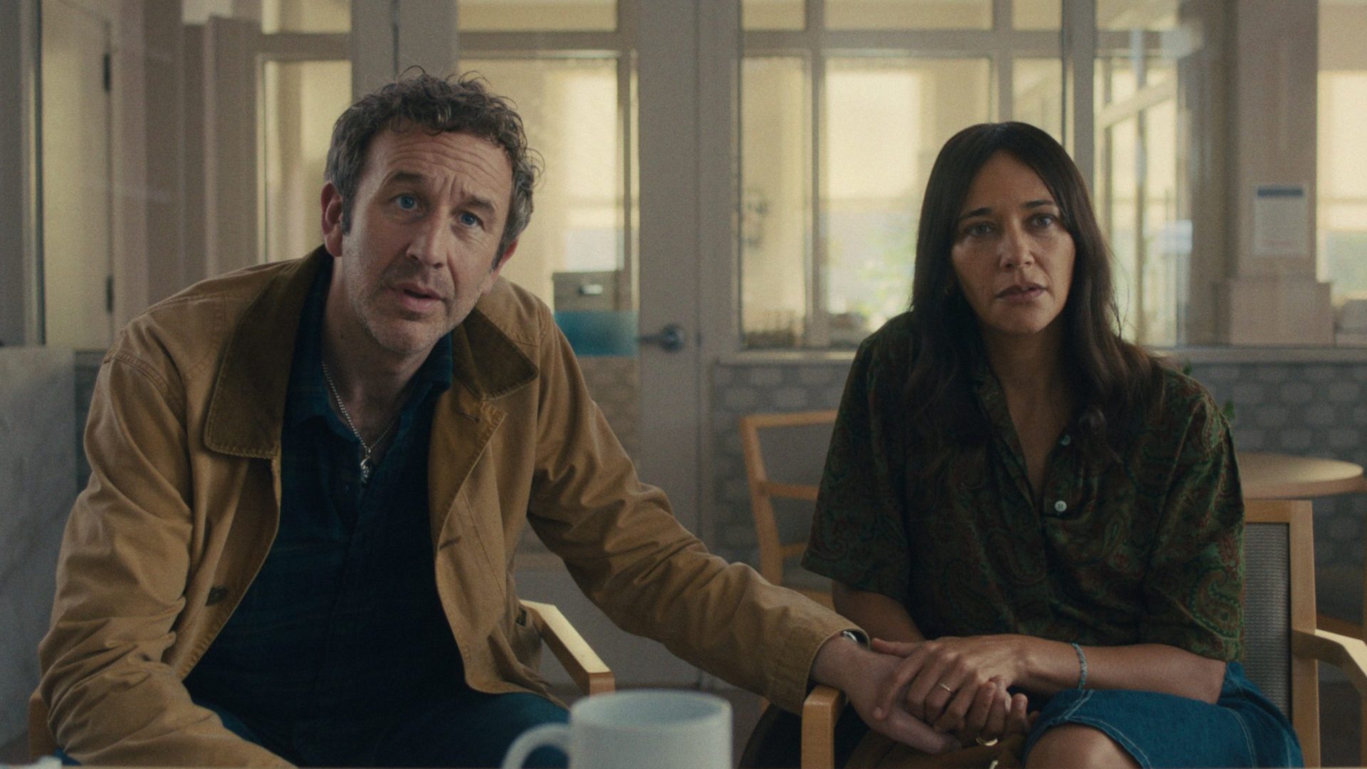 Chris O'Dowd and Rashida Jones star in "Black Mirror: Common People." Photo: Netflix