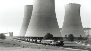 The ‘merry-go-round’ train transports coal between the coalfield and Didcot power station, 1973. Photo: TE Williams/SSPL/Getty