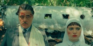 Benicio del Toro and Mia Threapleton in The Phoenician Scheme. Photo: TPS Productions/Focus Features © 2025