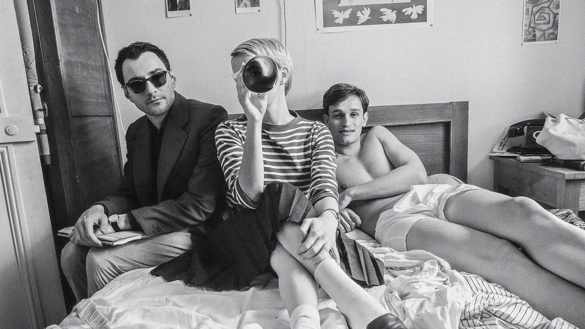 Guillaume Marbeck, Zoey Deutch and Aubry Dullin in Richard Linklater’s Nouvelle Vague. Photo: Cannes Film Festival