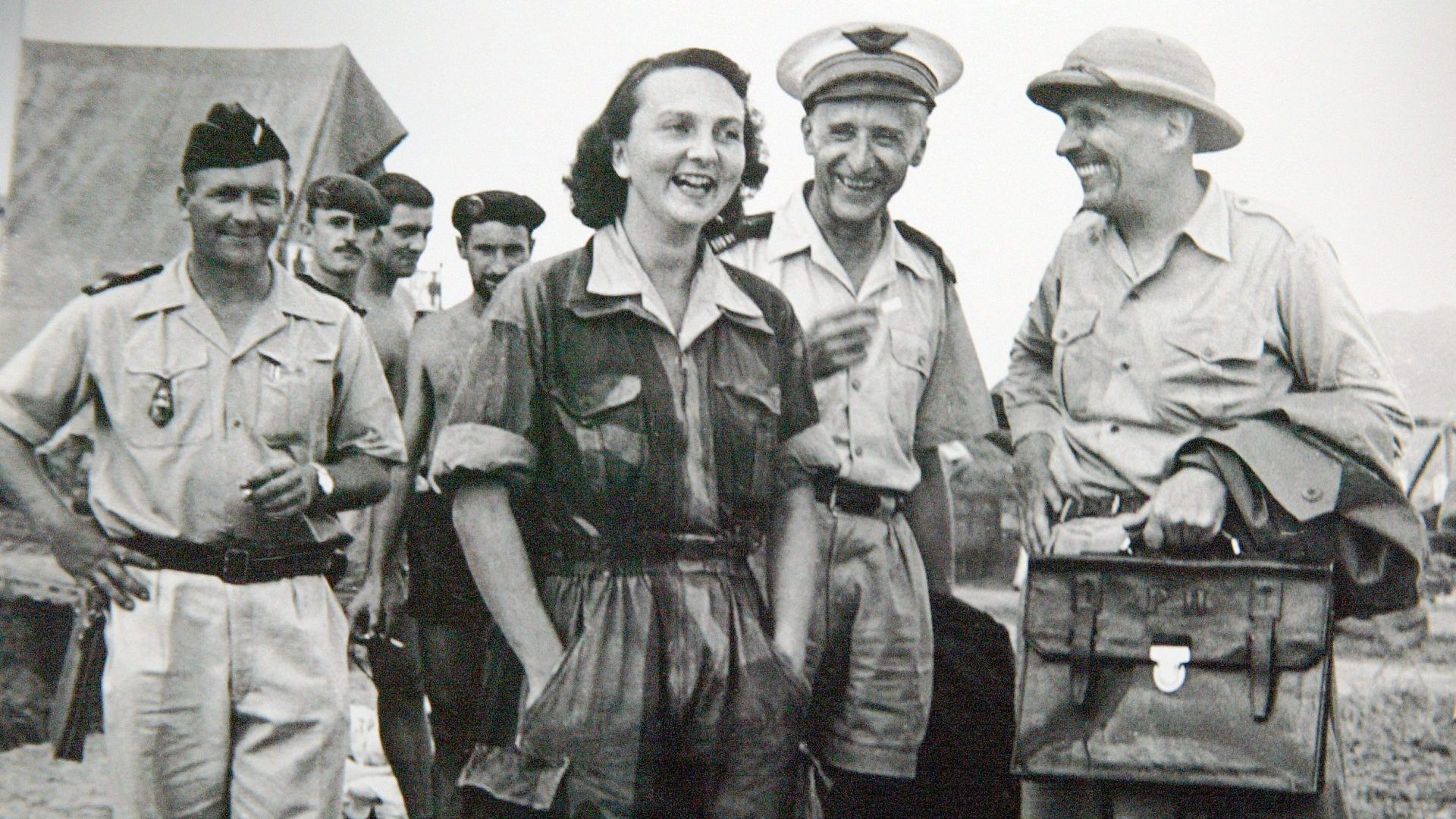 French nurse Geneviève de Galard arrives in Luang Prabang, May 1954. Photo: SFI/AFP/Getty