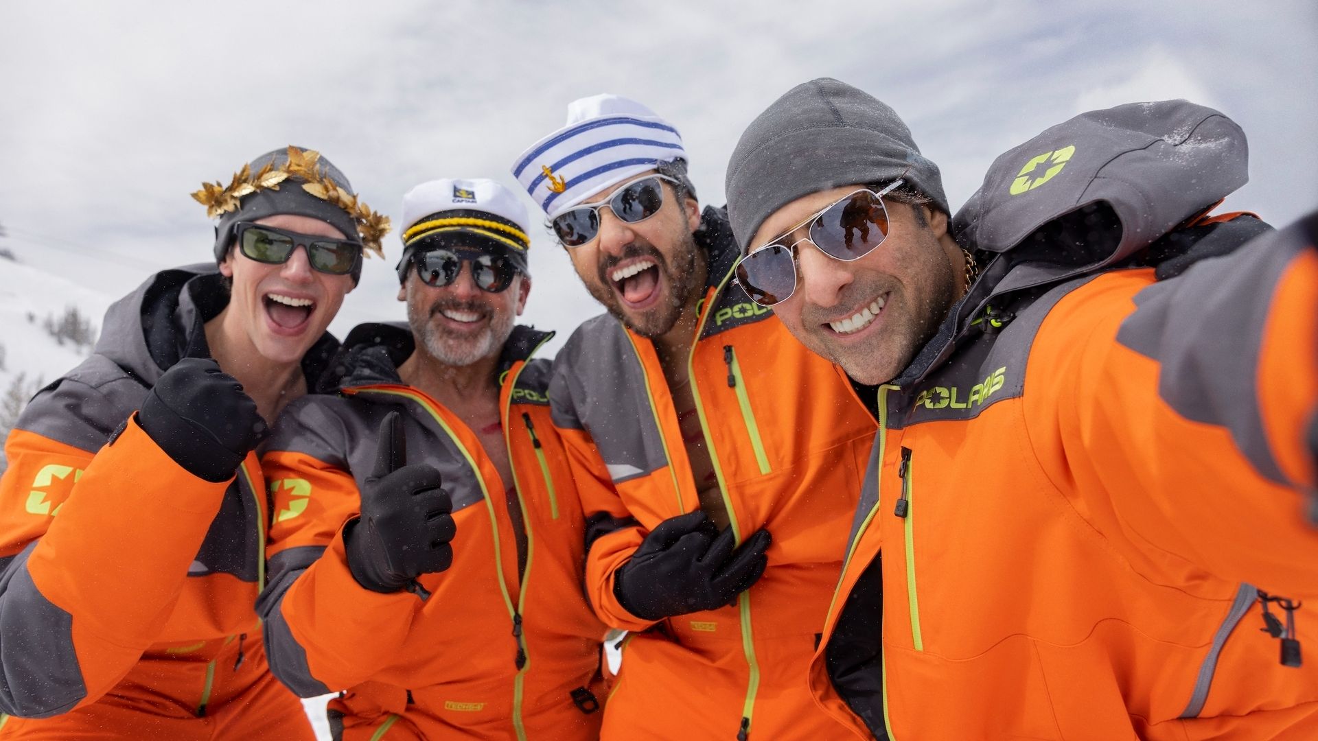 Cory Michael Smith, Steve Carell, Ramy Youssef and Jason Schwartzman in Mountainhead. Photo: Home Box Office/PA