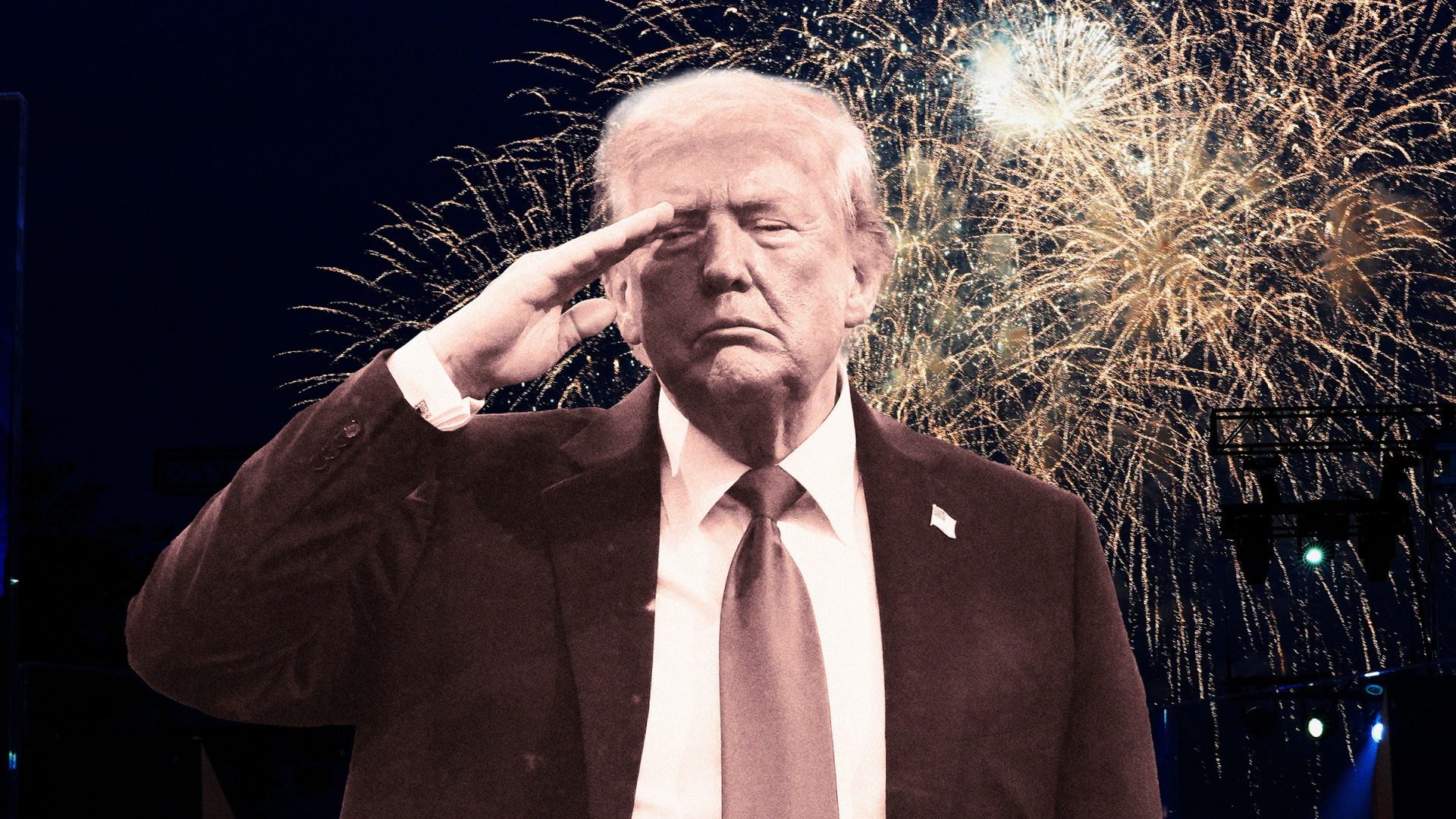 Meet the draft-dodger who now glories in being commander-in-chief. Image: TNW/Getty