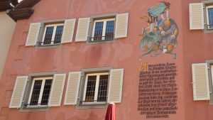 A mural on the wall of town’s Gasthaus zum Löwen. Photo: Max Décharné