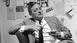 American conservative writer and political commentator William F Buckley Jr in the offices of the National Review, 1965. Image: Nick Machalaba/Fairchild Archive/Penske Media/Getty