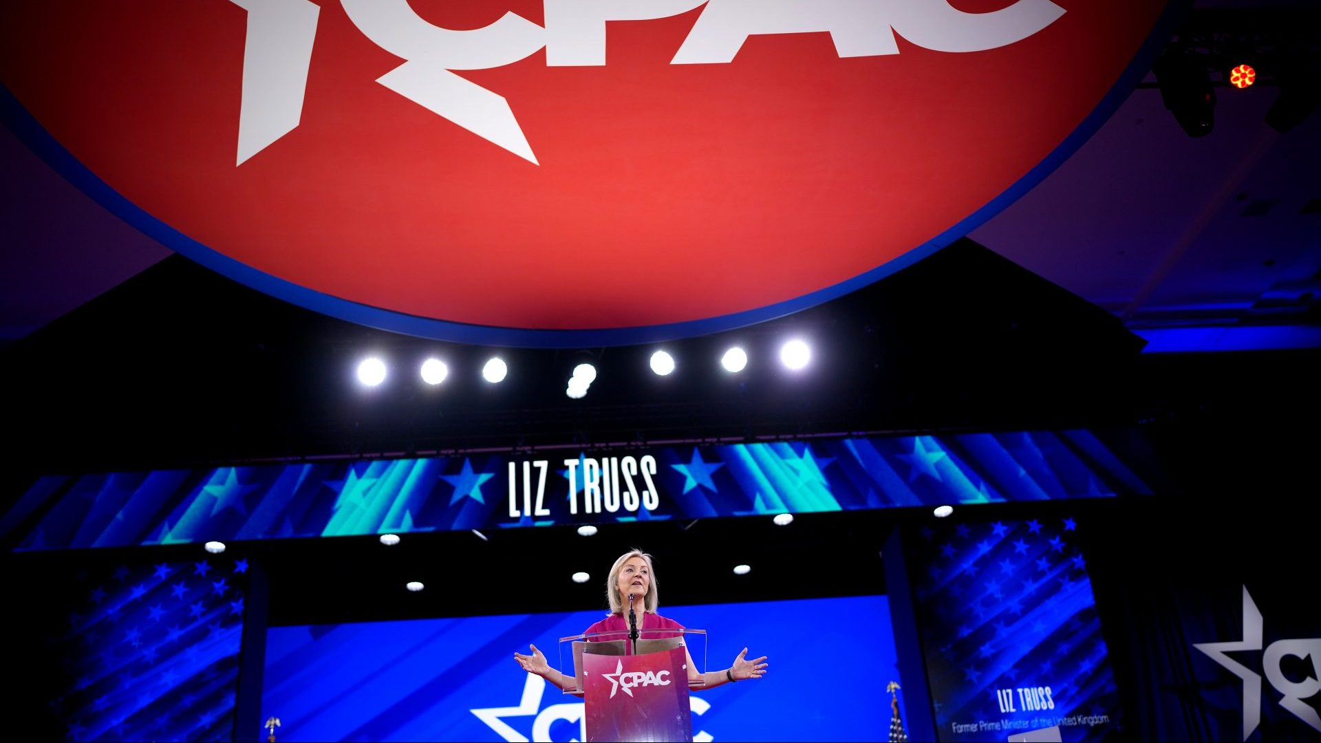 Liz Truss speaks at the Conservative Political Action Conference in Maryland in February. Photo: Andrew Harnik/Getty Images