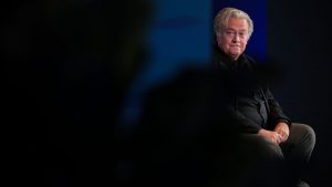 Steve Bannon speaks during the Semafor World Economy Summit in Washington. Photo: Kayla Bartkowski/Getty Images
