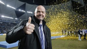 FIFA’s hubristic president Gianni Infantino. Photo: Marcos Brindicci/FIFA/Getty