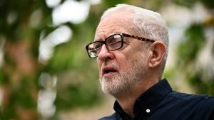Jeremy Corbyn speaks to media after announcing the creation of a new political party. Photo: Leon Neal/Getty Images