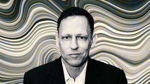 In his own way, Peter Thiel is as much a showman as Trump; as hungry for clicks and attention; a shock jock with a stratospheric IQ. Image: TNW/Getty