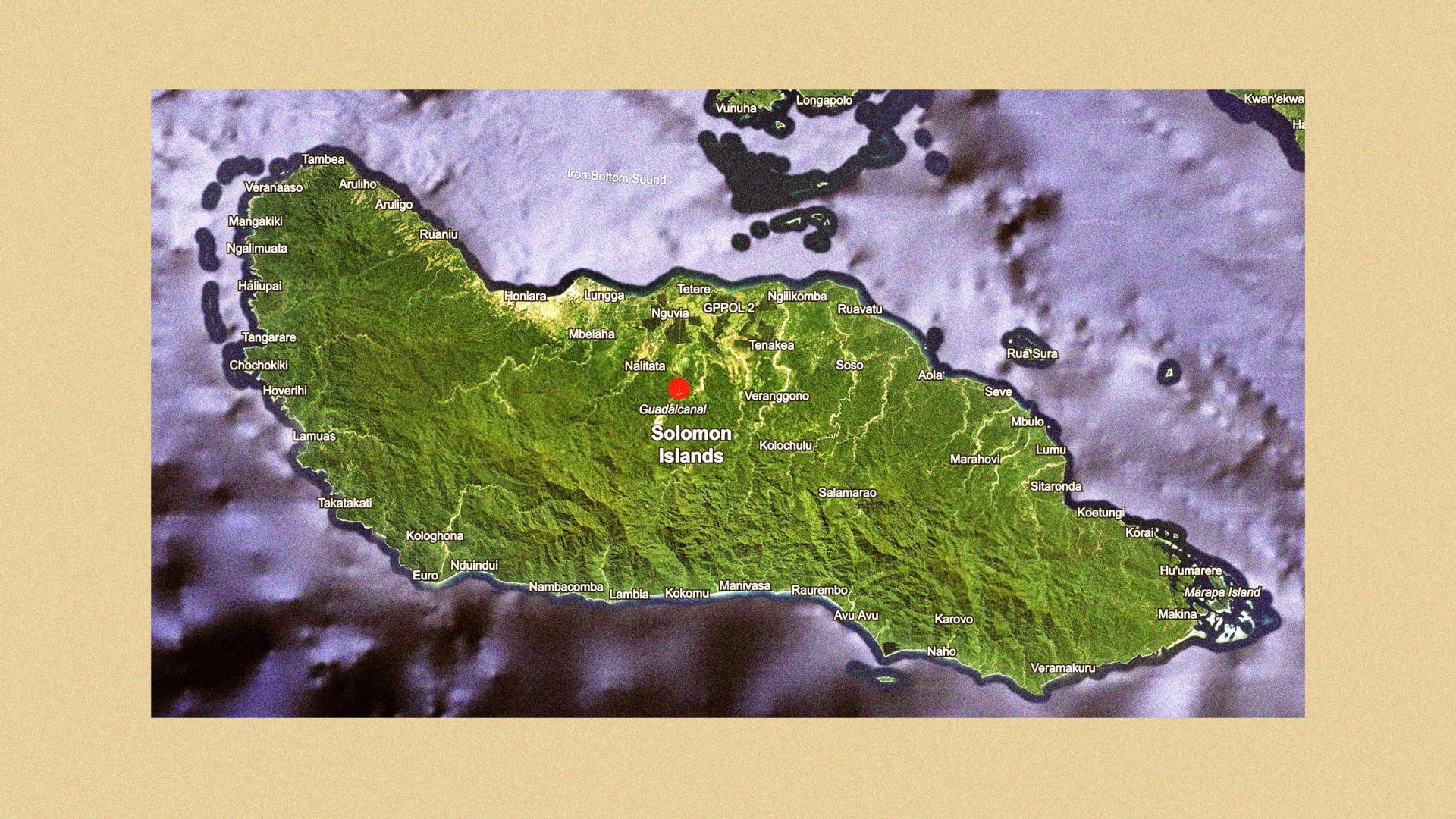 The Spanish-origin name Guadalcanal arrived in the 1500s together with the Spanish navigators – under the leadership of Álvaro de Mendaña de Neira – who were the first Europeans to arrive in the Solomons. Image: TNW