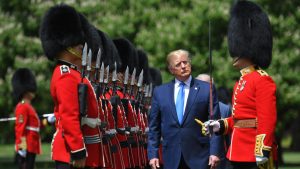 Donald Trump at Buckingham Palace during a state visit to the UK in June 2019. Image: MANDEL NGAN/AFP/GETTY
