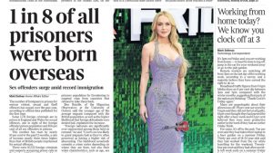 The Times's front page of August 1. Image: The Times