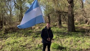 Daniel Jackson has claimed his land in the Danube. IMAGE: Free Republic of Verdis