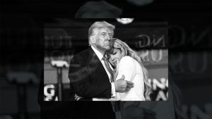  Erika Kirk joins U.S. President Donald Trump onstage during the memorial service for political activist Charlie Kirk. Photo: Win McNamee/Getty Images