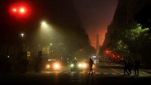 A gloomy-looking night in Buenos Aires in July. Photo: Luis Robayo/AFP/Getty