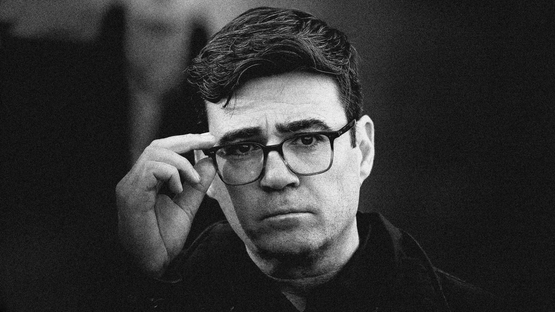 Mayor of Great Manchester, Andy Burnham, speaks to the media during a press conference outside The Bridgewater Hall in Manchester. Photo: PAUL ELLIS/AFP via Getty Images