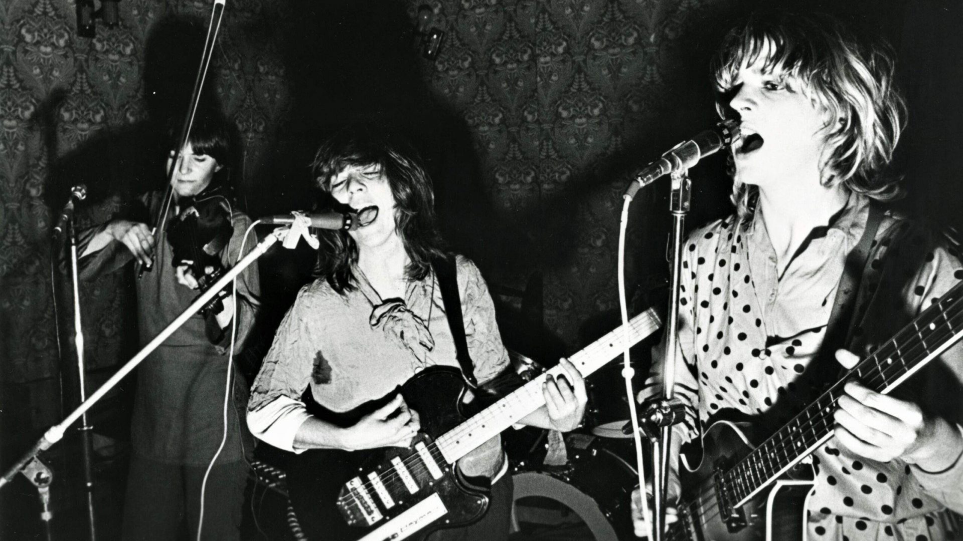 The Raincoats playing in 1979, two years after they formed at college in London.
Image: ROCCO/SHIRLEY O’LOUGHLIN