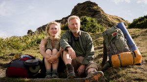 Gillian Anderson and Jason Isaacs in the 2024 film of The Salt Path. Photo: FlixPix/Alamy