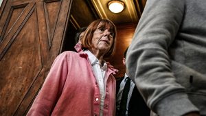 Gisele Pelicot leaves the courtroom during a break in the appeal trial of the Mazan rape case. Photo: GABRIEL BOUYS/AFP via Getty Images