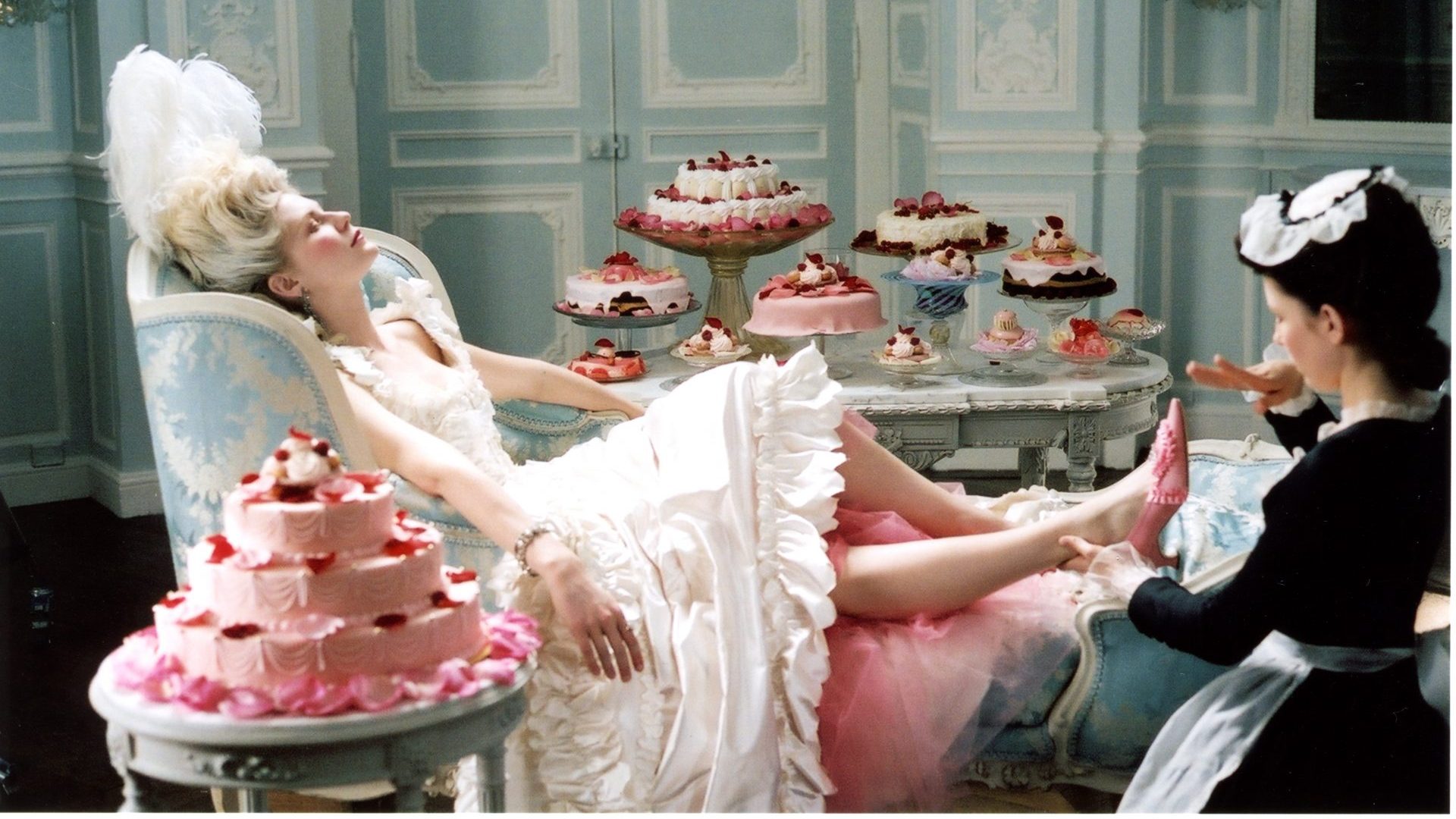 Kirsten Dunst as Marie Antoinette in Sofia Coppola’s 2006 biopic.  Image: CHRISTOPHE FOUIN
