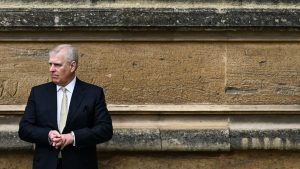 Andrew Mountbatten Windsor arriving at St. George's Chapel, Windsor Castle, to attend the Easter Mattins Service (2024). Photo: JUSTIN TALLIS/AFP via Getty Images