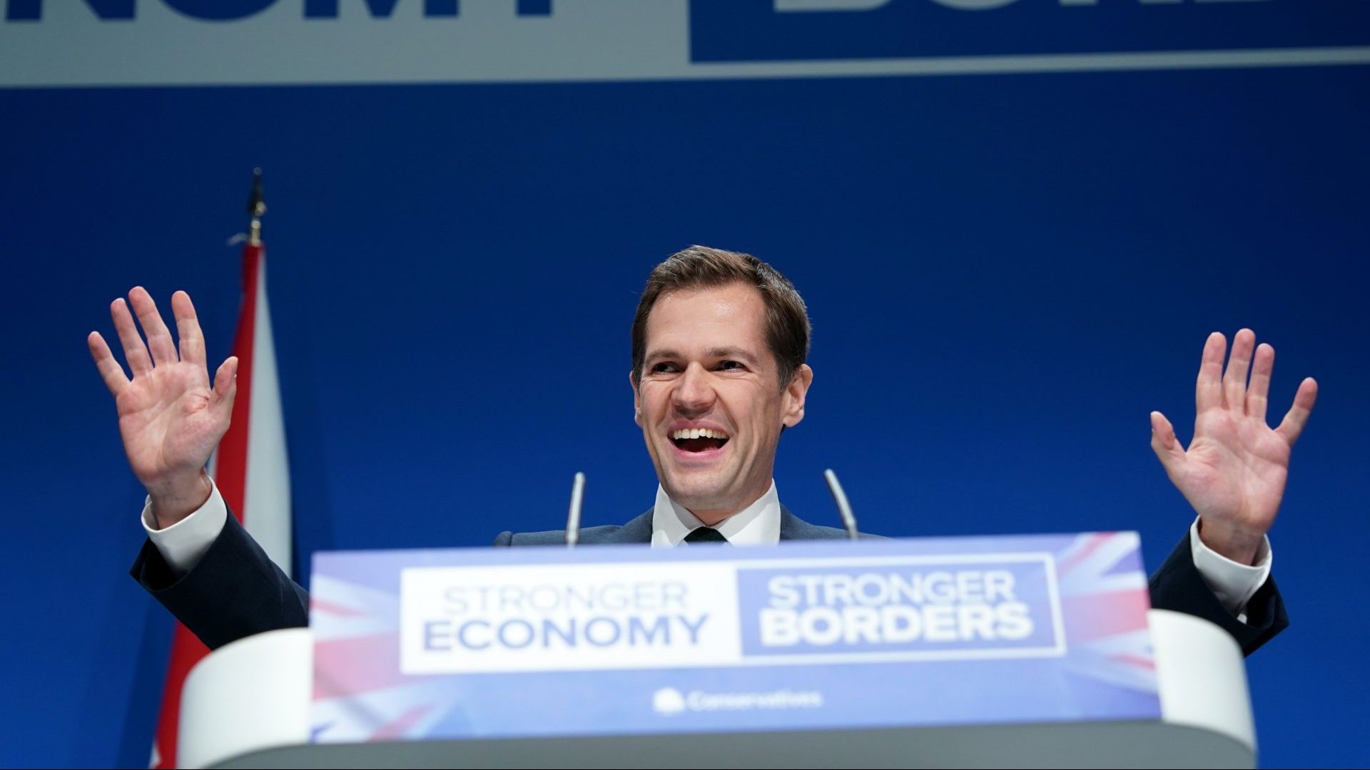 Robert Jenrick speaking at the Conservative Party Conference. Photo: Ian Forsyth/Getty Images