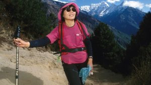 Junko Tabei, from Japan, the first woman to reach the summit of Everest. Image: John van Hasselt/Corbis/Getty