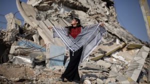 An image taken by a Gaza-based photographer from the exhibition Against Erasure – Photographs from Gaza at the P21 Gallery in Somers Town, London. Image: P21 Gallery