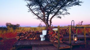 Loo with a view: this convenience gives you a platform among the sand dunes on the private reserve of Tswalu in the Kalahari. Image: Lonely Planet