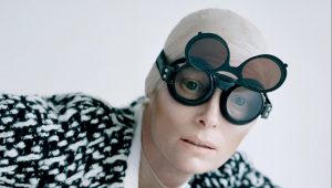 One of the striking photographs of Tilda Swinton in the show. Photo: Tim Walker