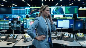 Rebecca Ferguson as Captain Olivia Walker in A House of Dynamite. Credit: Eros Hoagland/Netflix © 2025.