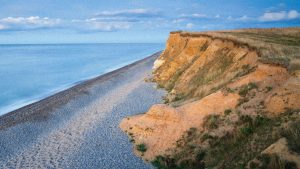 A twilight view of the cliffs at Weybourne in Norfolk, Weybourne, England.  Photo: Loop Images/Universal Images Group via Getty Images