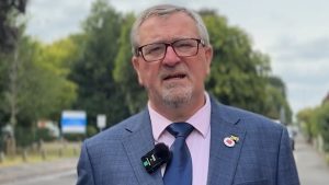 Peter Mason, cabinet member for strategic highways on Staffordshire Council. Image: Staffordshire Council/YouTube